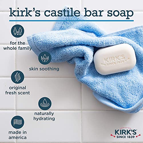 Kirk's Orginal Coco Castile Bar Soap Bulk Case of 48 Bars (16 x 3 Pk.)