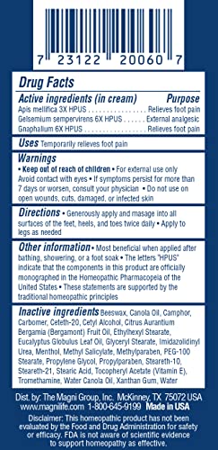 MagniLife Pain Relieving Foot Cream, 4 oz Tube