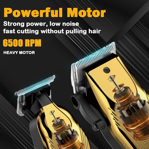 Professional Cordless Hair Clippers for Men with Titanium Blades