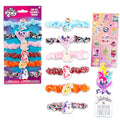 My Little Pony Hair Scrunchies for Girls Set - Bundle with 6 MLP Elastic Hair Accessories Plus Stickers, More | My Little Pony Hair Ties for Girls, Kids