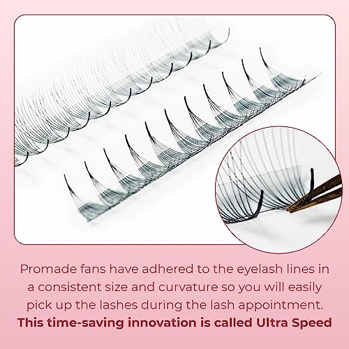 MDC LASHES Promade Eyelash Fans 1000 Fans 5D-20D Premade Volume Lash Extensions C/CC/D Curl 10-18mm Length 0.05/0.07 Thickness Ultra Speed Promade Premade Pre Pro Made False Eyelashes Pestanas