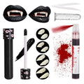 Vampire Fangs & Fake Blood Spray Makeup Set