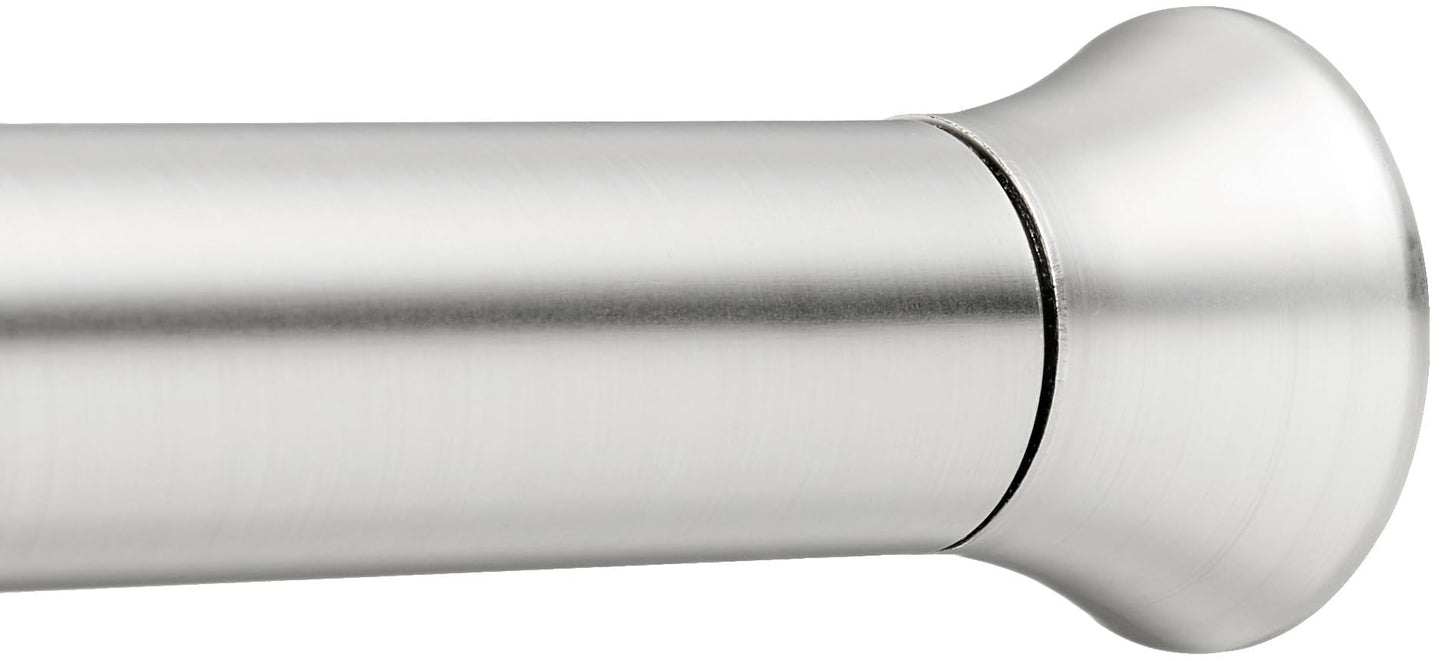 Amazon Basics Tension Curtain Rod, Adjustable 24-36" Width - Nickel, Classic Finial, 7 Pound Weight Capacity