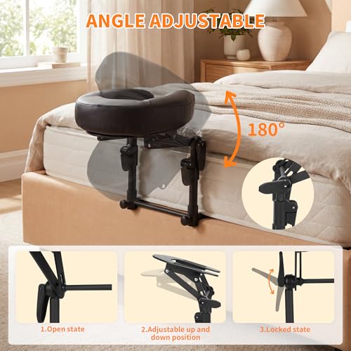 Adjustable Massage Face Cradle for Bed with Memory Foam Pillow