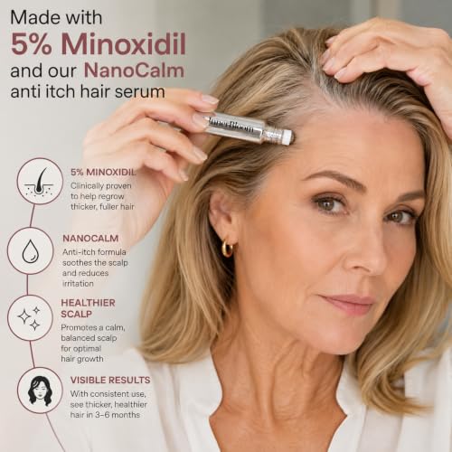 Innerbloom Minoxidil 5% Hair Growth Serum Roll-On with Rosemary & Biotin