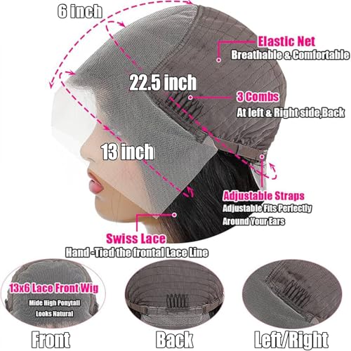 12 Inch Deep Wave Lace Front Wigs Human Hair Wigs for Women 13x6 Deep Curly Lace Frontal Wigs 250 Density HD Lace Front Wigs Human Hair Pre Plucked with Baby Hair