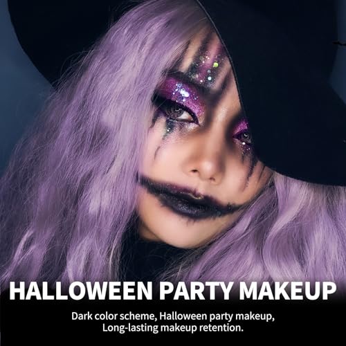 Black Eyeshadow Palette 5 Colors Shimmer Matte Metallic