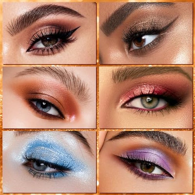 3-Color Shimmer Eyeshadow Stick, Waterproof Cream Makeup (4-Pack)