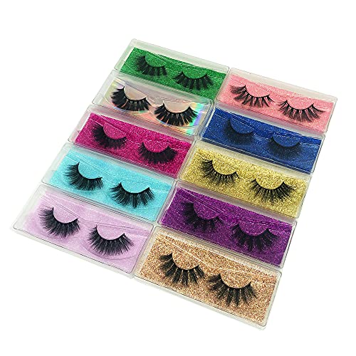 MIKIWI 5D Faux Mink Lashes 10 Pack - 12-20mm Natural Volume