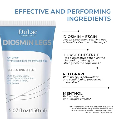 Dulac Diosmin Gel Cream for Legs - Cooling & Refreshing Care - 5.07 fl oz