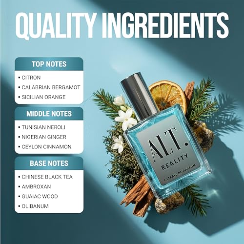 ALT. FRAGRANCES Reality Men's Citrus Ginger Extrait de Parfum 3.33 fl oz Travel Size
