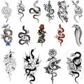 15-Pack Temporary Snake Tattoos | Waterproof, Realistic, 5-7 Days