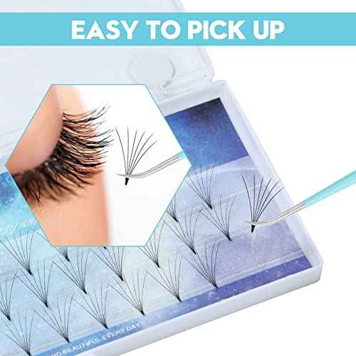 Ms.Queen Lash Tweezers for Eyelash Extensions,Professional 5Pcs Fiber Tip Curved Isolation 45 90 Degree Boot Volume Lash Tweezers for Extensions, Blue