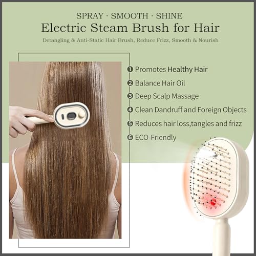 Electric Spray Massage Comb with Water Mist and Detangling