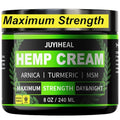 8oz Natural Instant Hemp Cream - Hemp Oil & Arnica, MSM, Turmeric, Menthol, Aloe-Natural Hemp Oil Extract Gel