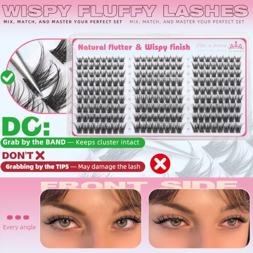Wispy Lash Clusters 8-16mm C Curl Extensions 216Pcs DIY