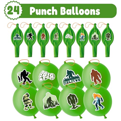 Bigfoot Party Favors Pack - 72 Pieces with Balloons & Tattoos