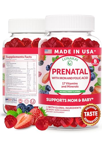 Lunakai 17-in-1 Prenatal Vitamins Gummies for Women - 60ct