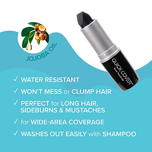 RED by Kiss Root Touch Up Stick, Water-Resistant Gray Hair Concealer (2 Pack, Black)
