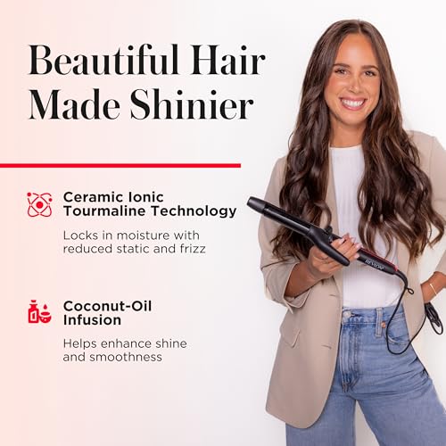 Revlon Curling Iron 1-inch Ceramic Barrel Infused with Coconut Oil for Shine