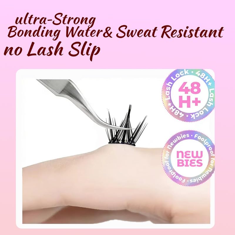 Self-Adhesive Lash Clusters 10-16mm, No Glue Needed, 160pcs