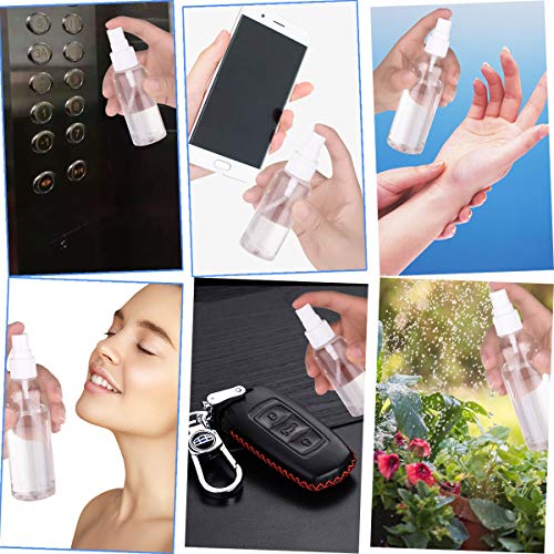 Exptolii 6 Pack 1oz/30ml Travel Spray Bottles with Funnels & Labels - Refillable Fine Mist Containers