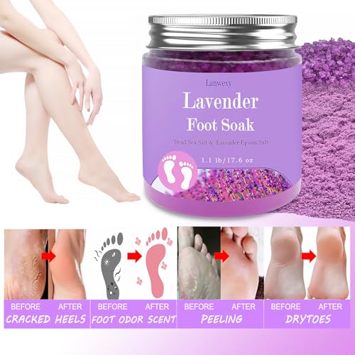Lavender Foot Soak with Epsom & Sea Salt - 1.1 Lbs Natural Spa Treatment
