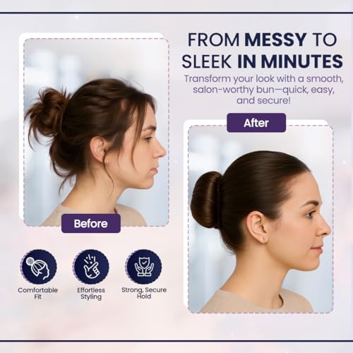 Andlane French Hair Bun Maker - Pack of 2 Brown