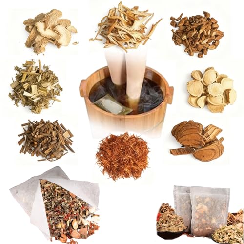 Ouliget Herbal Pedicure Foot Soak Bags - Ginger & Mugwort Bath (15 Pack)