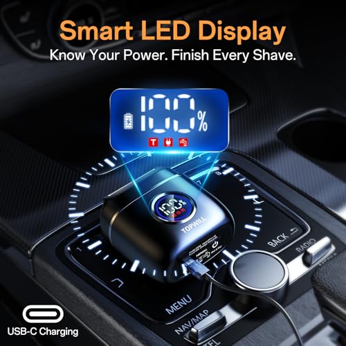 5-Blade Electric Razor for Men – USB-C Rechargeable Wet/Dry Shaver