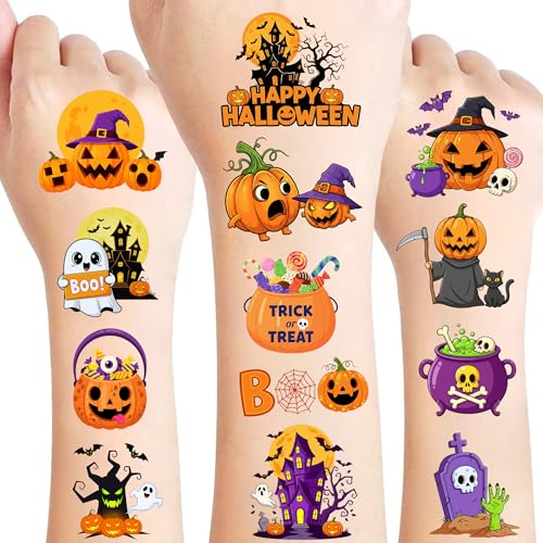 50 PCS Halloween Temporary Tattoos for Kids Party
