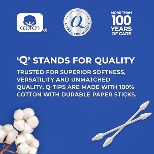 Cotton Swabs with Precision Tips - 170 Count for Makeup & Detail Cleaning (Pack of 1)