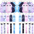 PUEZOKLY 40-Pack Travel Essentials Kit ? Empty Bottles, Lipstick Holders & Keychain Lanyards for Women & Travelers