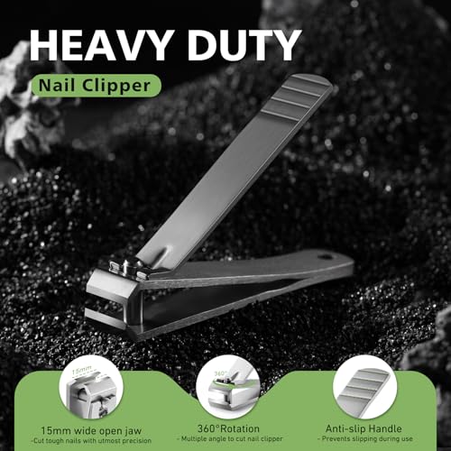 Heavy Duty Nail Clippers for Thick Toenails - Stainless Steel Trimmers