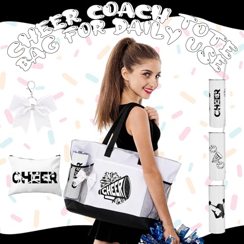 Cheerleader Gifts Set - Tote Bag, Tumbler & Accessories