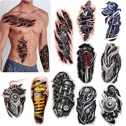 Mechanical 3D Temporary Tattoos for Adults | Roarhowl