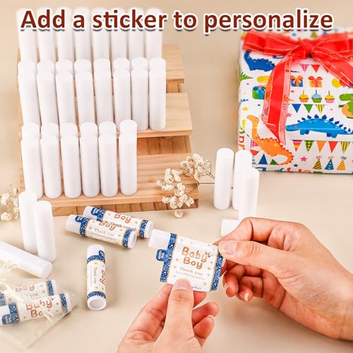 350 Pack Lip Balm Unlabeled, Natural Lip Balm Bulk Blank Tube, Personalized Lip Balms for Party Favors Adults and Bridal Shower Favors or Baby Shower Gifts-7 Flavors