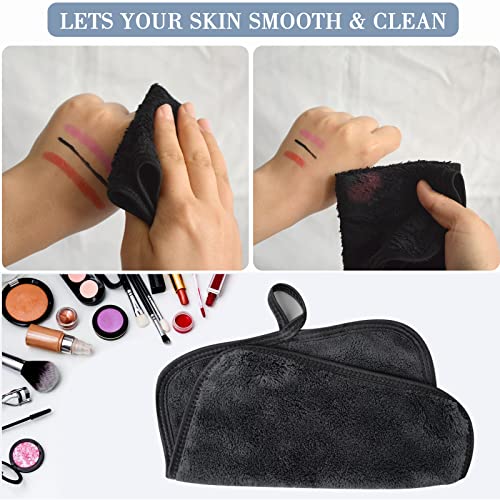 SINLAND Microfiber Facial Cloths Fast Drying Washcloth 8inch x 8inch Absorbent Face Wash Cloth Soft Makeup Remover Cloths