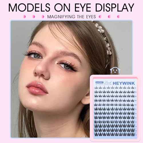 Manga Lash Clusters Kit Natural Lashes Clusters Short 8-14mm CC Curvature Lash Extension Kit Eyelash Extension Wispy Lash Clusters Individual Lash Wispy Eyelashes Clusters(Manga Short Kit)