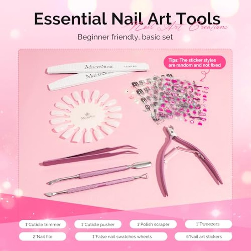 MelodySusie Gel Nail Polish Kit with UV Lamp & Tools
