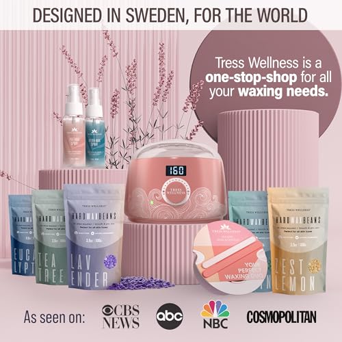 Tress Wellness Dusty Pink Wax Warmer Kit with Pink Wax Melting Bowl
