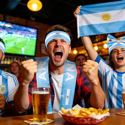 Soccer Fan Cheer Kit - Flag Cape Scarf Headband & Bag