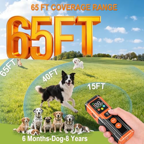 Heyera 3X Ultrasonic Dog Bark Deterrent, 5 Modes, 65ft Range, Rechargeable