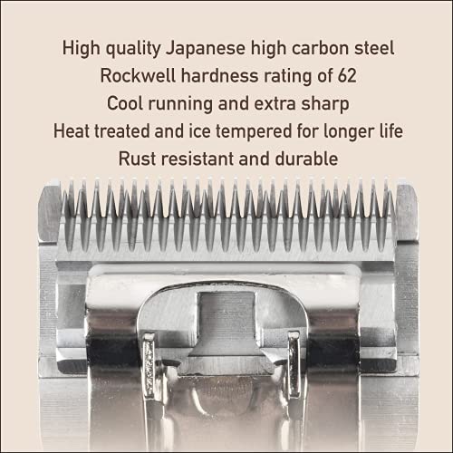 FURZONE Detachable Blade - Size 15 Blade 3/64", Made of Extra Durable Japanese Steel, Compatible with Most Andis, Oster, Wahl A5 Clippers