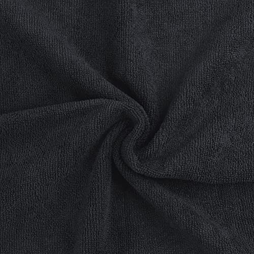 Orighty Microfiber Salon Towels 12 Pack Black 16x29