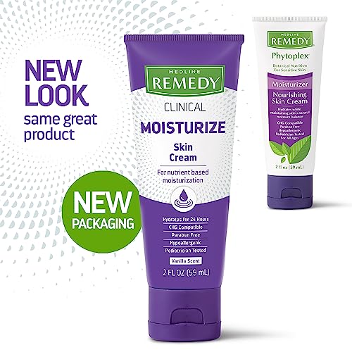 Medline Remedy Clinical Skin Cream, Nourishing Formula for Dry Skin, 2 oz., Pack of 24
