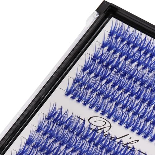 Blue 40D Individual Cluster Eyelashes 18mm D Curl