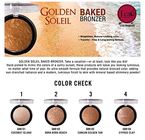 J.CAT BEAUTY Golden Soleil Baked Bronzer - Cancun Tan