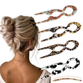 French Hair Pins for Women - 4 Pack Tortoise Acetate