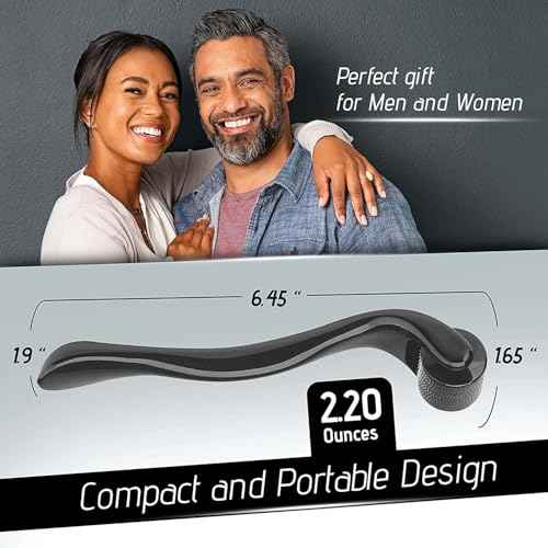 Boolavard Derma Roller Microneedle Roller for Face with 3 Different Size(0.2mm, 0.25mm, 0.3mm) Beard Roller, Hair Face Skin Micro Needle Face Roller Scalp Roller